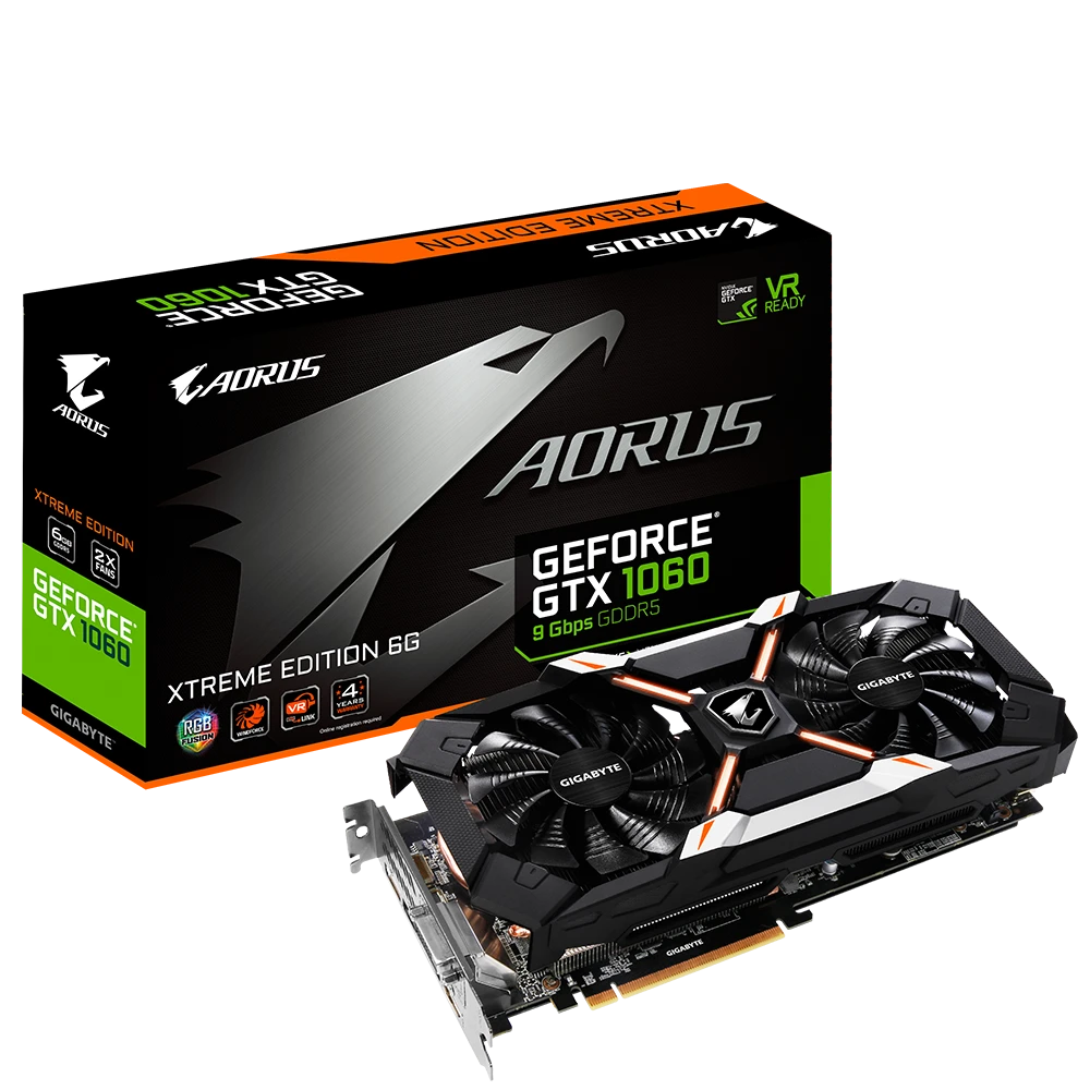 Gigabyte AORUS GeForce® GTX 1060 Xtreme Edition 6G 9Gbps  (Rev. 1.0)